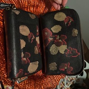 Set with wallet wristlet and makeup bag.